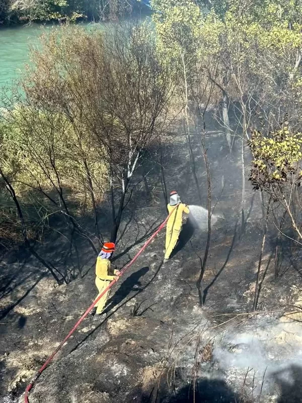 Mersin Mut'ta Bahçede Yangın, Ekipler Hızla Müdahale Etti